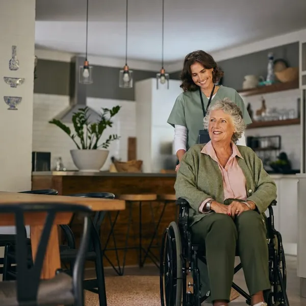 Carer providing respite support at home